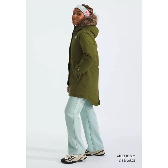 The North Face Girls’ Arctic Parka Forest Olive Green Small NWT - Picture 2 of 7
